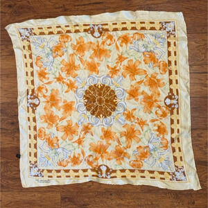 Francois 1er PIERRE BALMAIN PARIS Luxurious VTG Square Polyester Scarf 29"X 29"